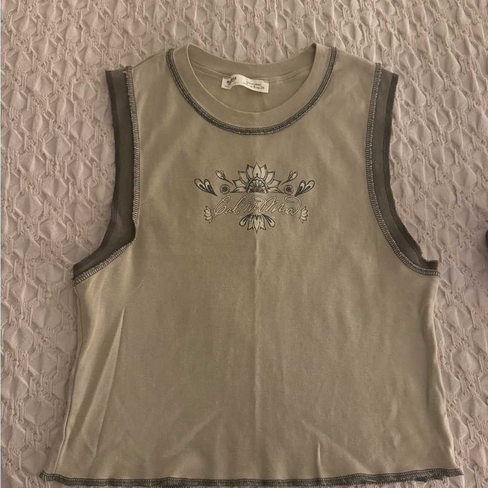 Olive Green Sleeveless Top